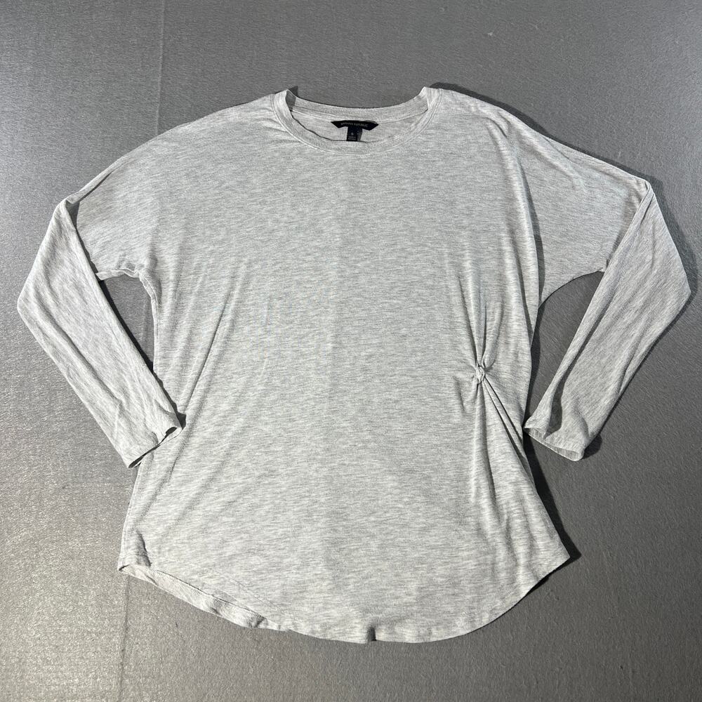 Banana Republic Gray Side Twist Long Sleeve Top Size S